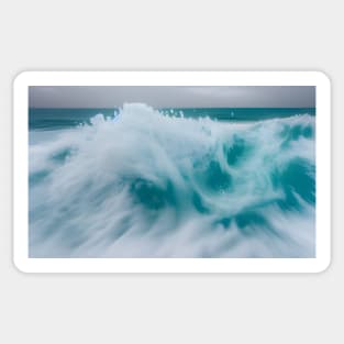 Blue ocean wave foam Sticker